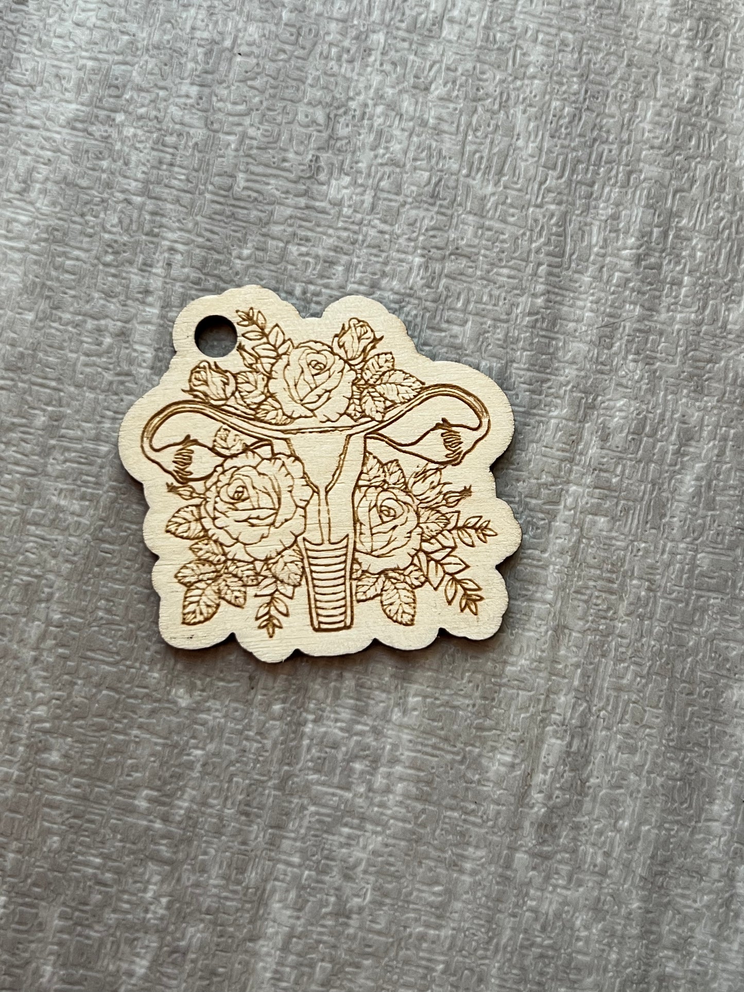 Floral Uterus OBGYN keychain MUST ORDER 10
