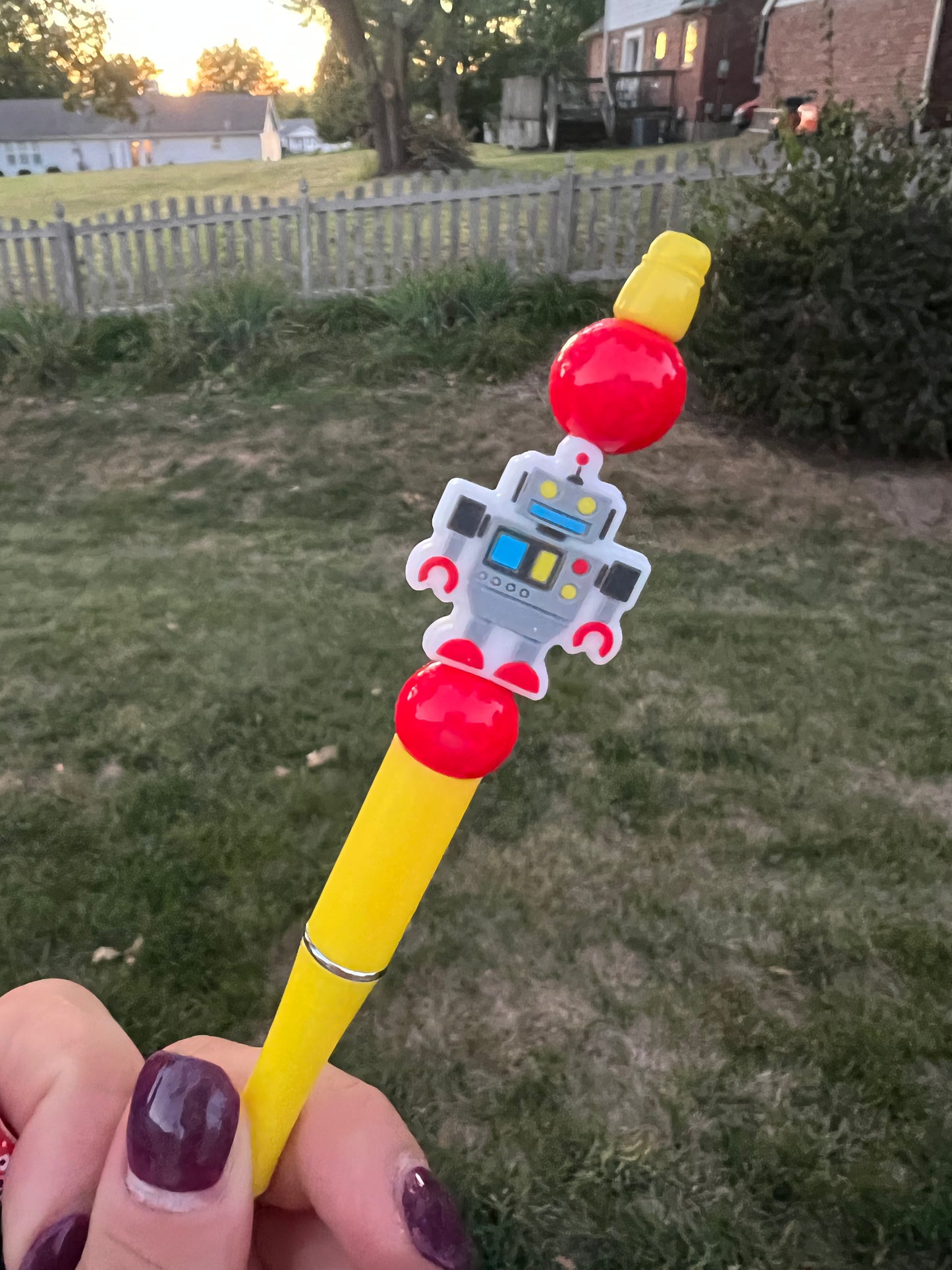 Robert the Robot Silicone Focal Bead