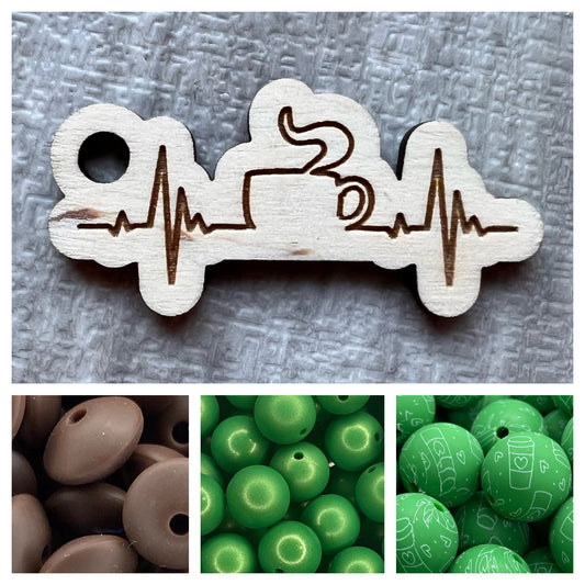 Coffee mug heartbeat keychain MUST ORDER 5