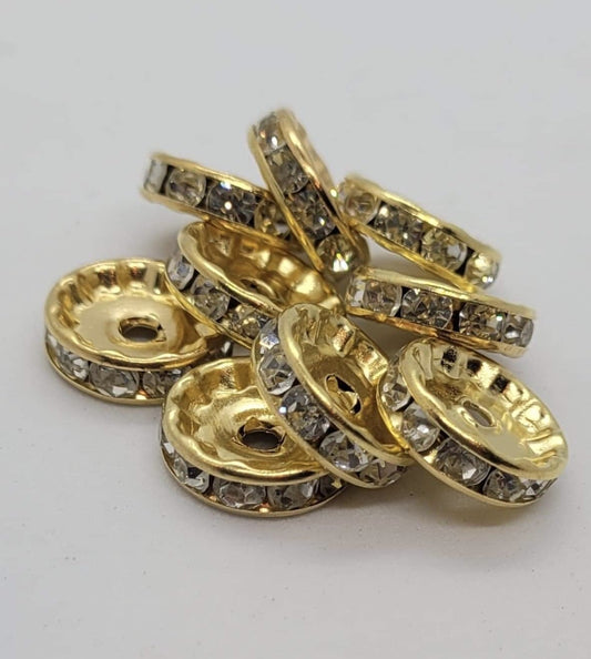 12mm Rhinestone Rondelles