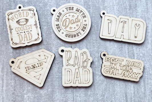 Random assortment dad keychains