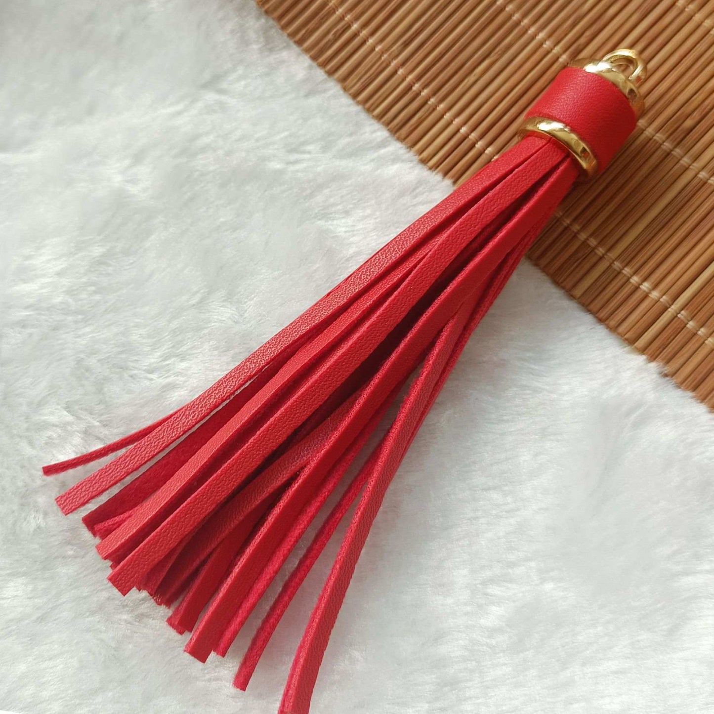 Solid Color Leather Tassels