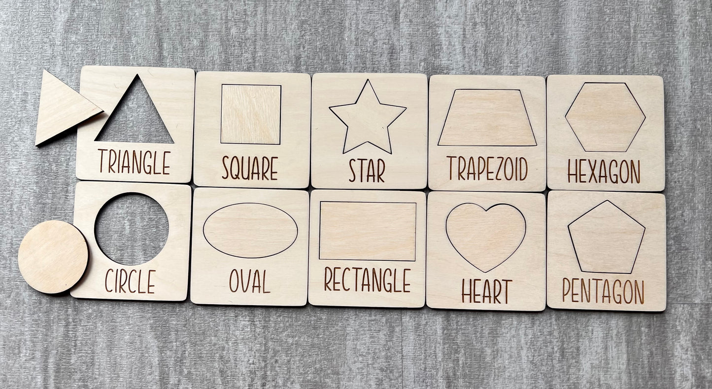 Trace&Match Shape Cards