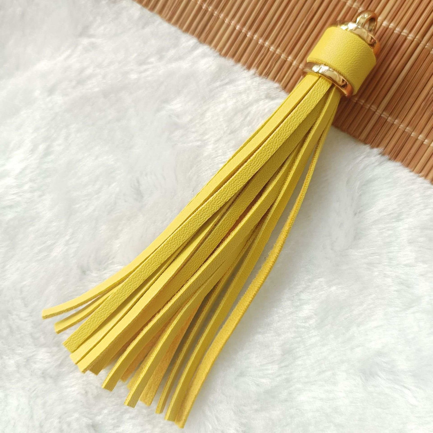 Solid Color Leather Tassels