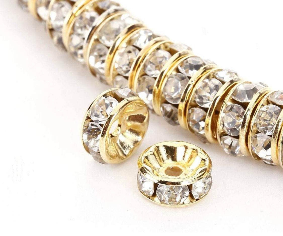 10mm Rhinestone Rondelles