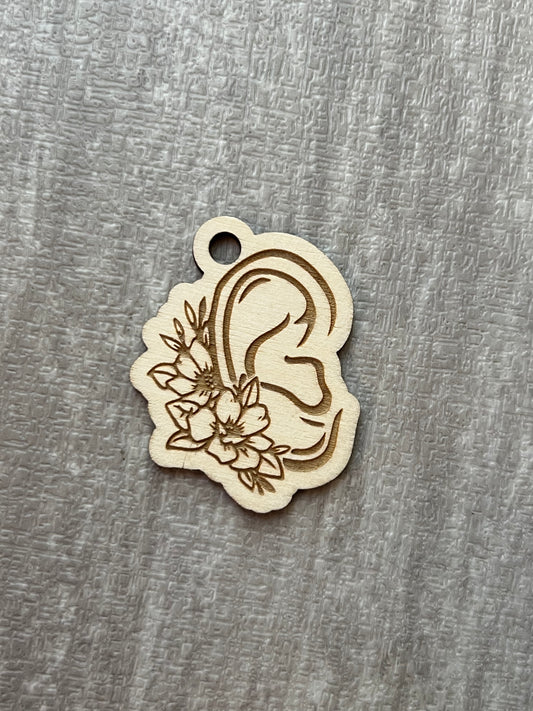 Floral Ear Audiology ENT keychain MUST ORDER 10