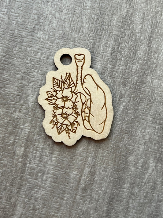 Floral Lungs RT Pulmonologist keychain MUST ORDER 10