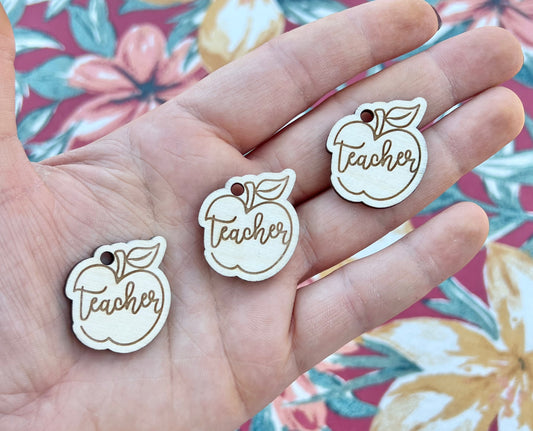 MINI Teacher Apple wooden keychain