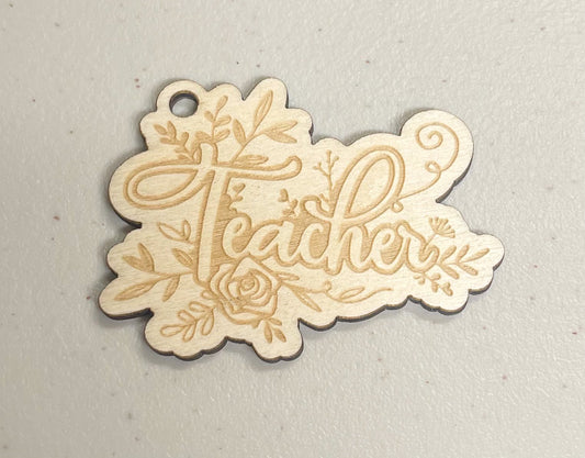 Floral teacher keychain MUST ORDER 10