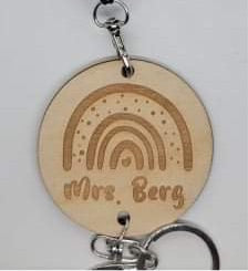 Wooden lanyard disc