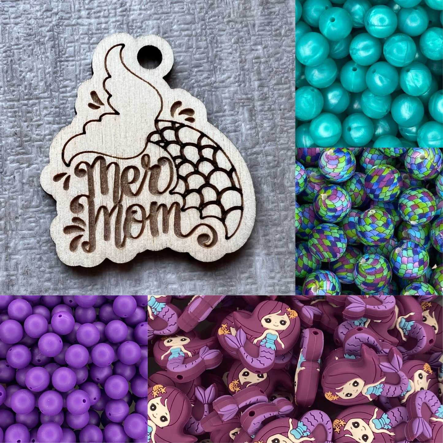 Mermom  w/ tail keychain MUST ORDER 10