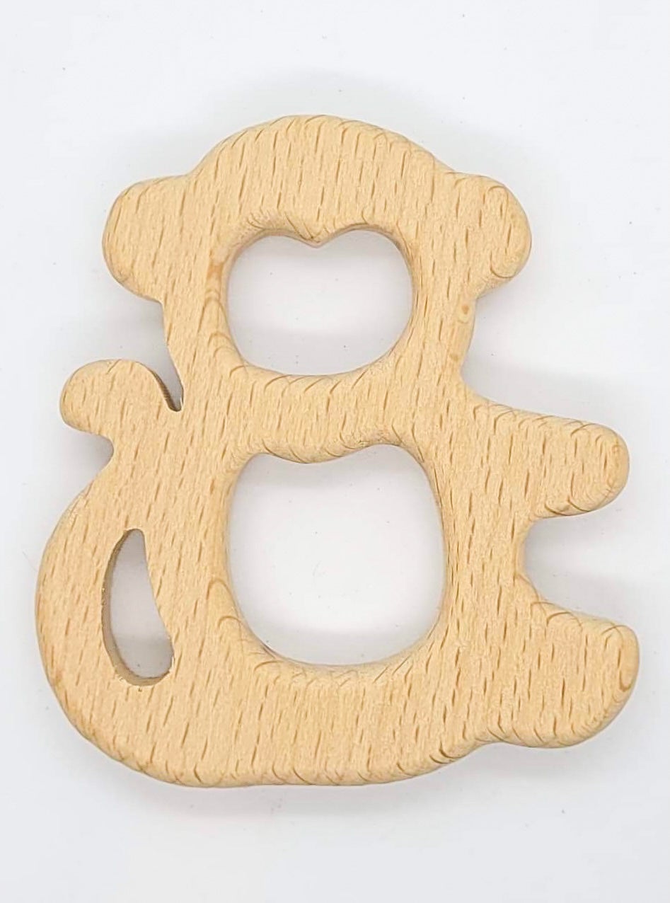 Wood Monkey Teether