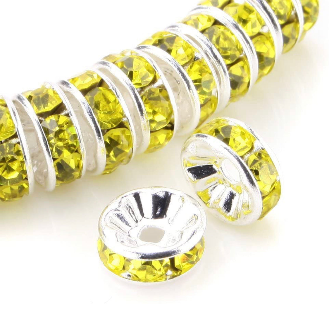 10mm Rhinestone Rondelles