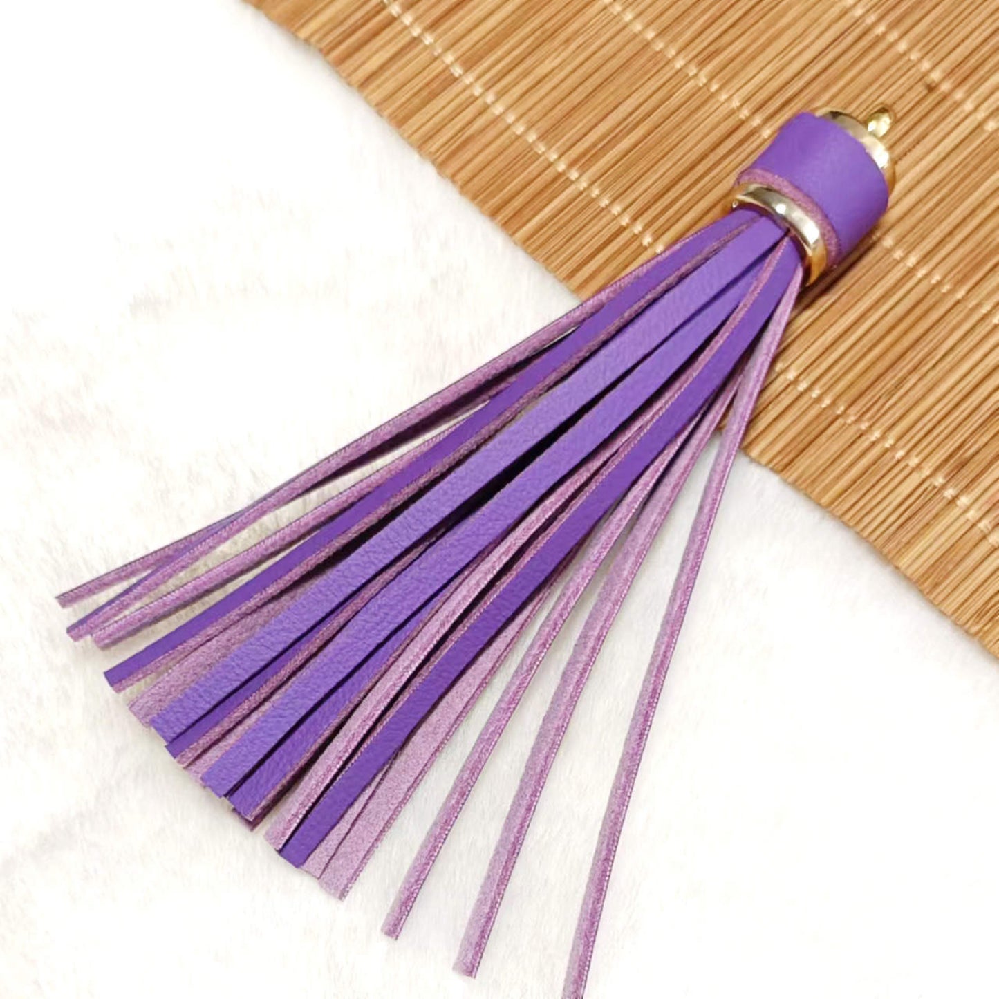 Solid Color Leather Tassels