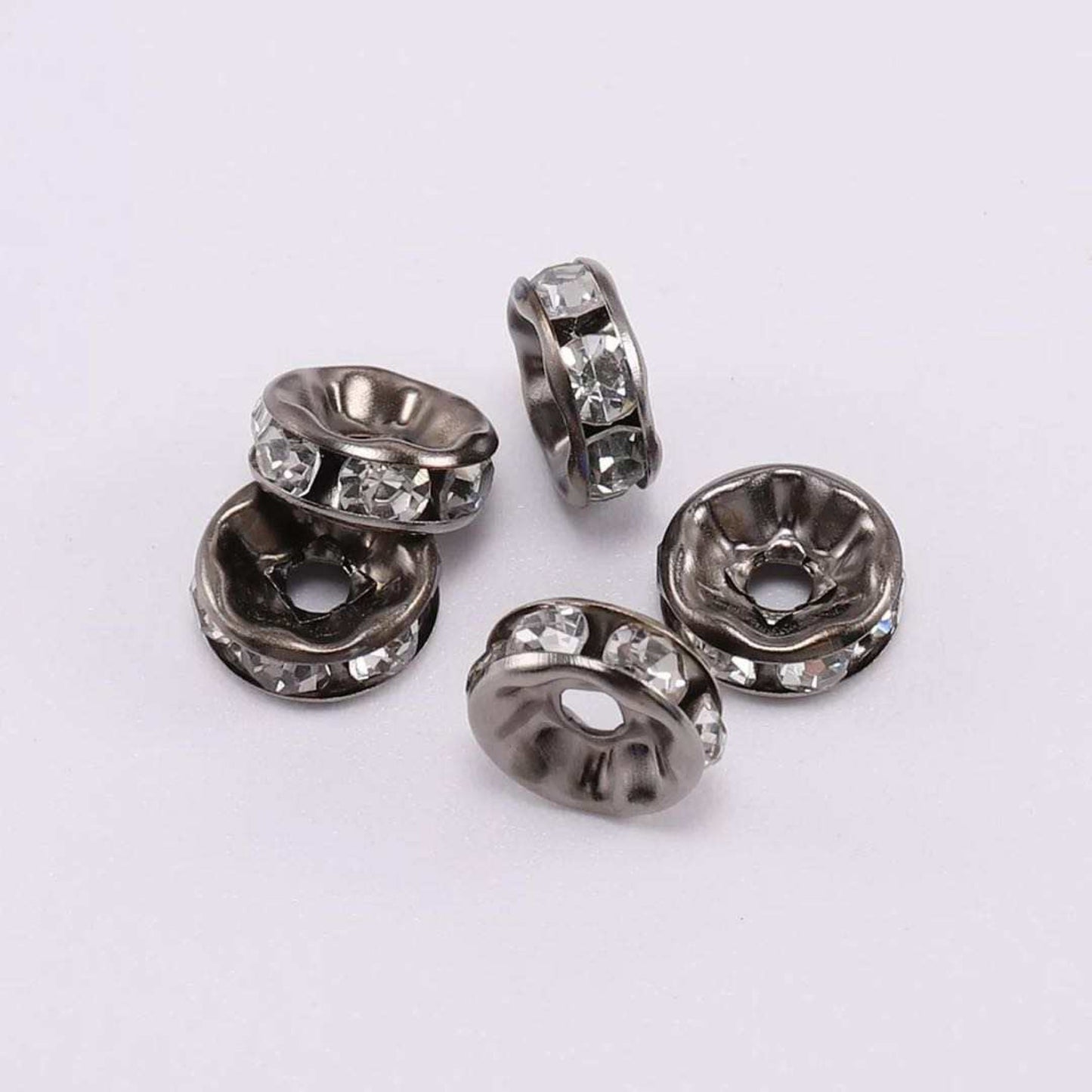 12mm Rhinestone Rondelles