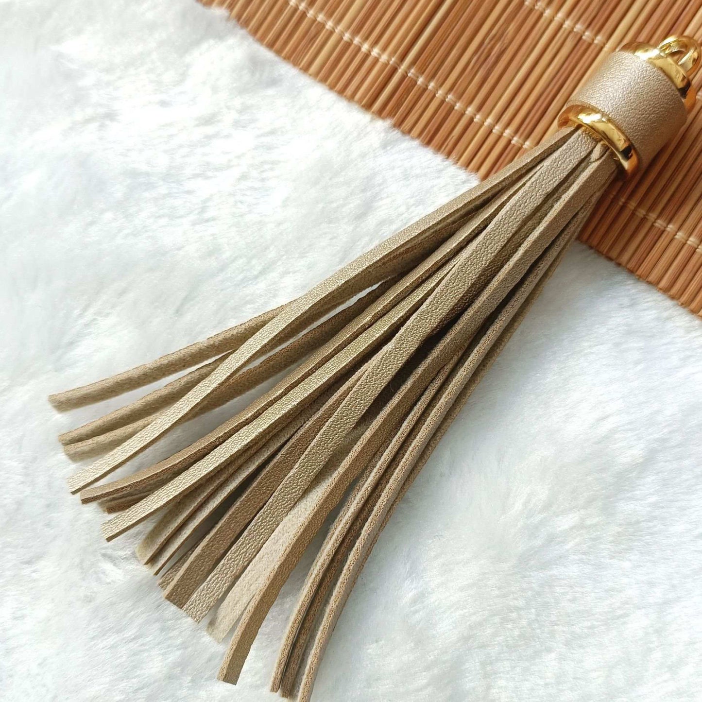 Solid Color Leather Tassels