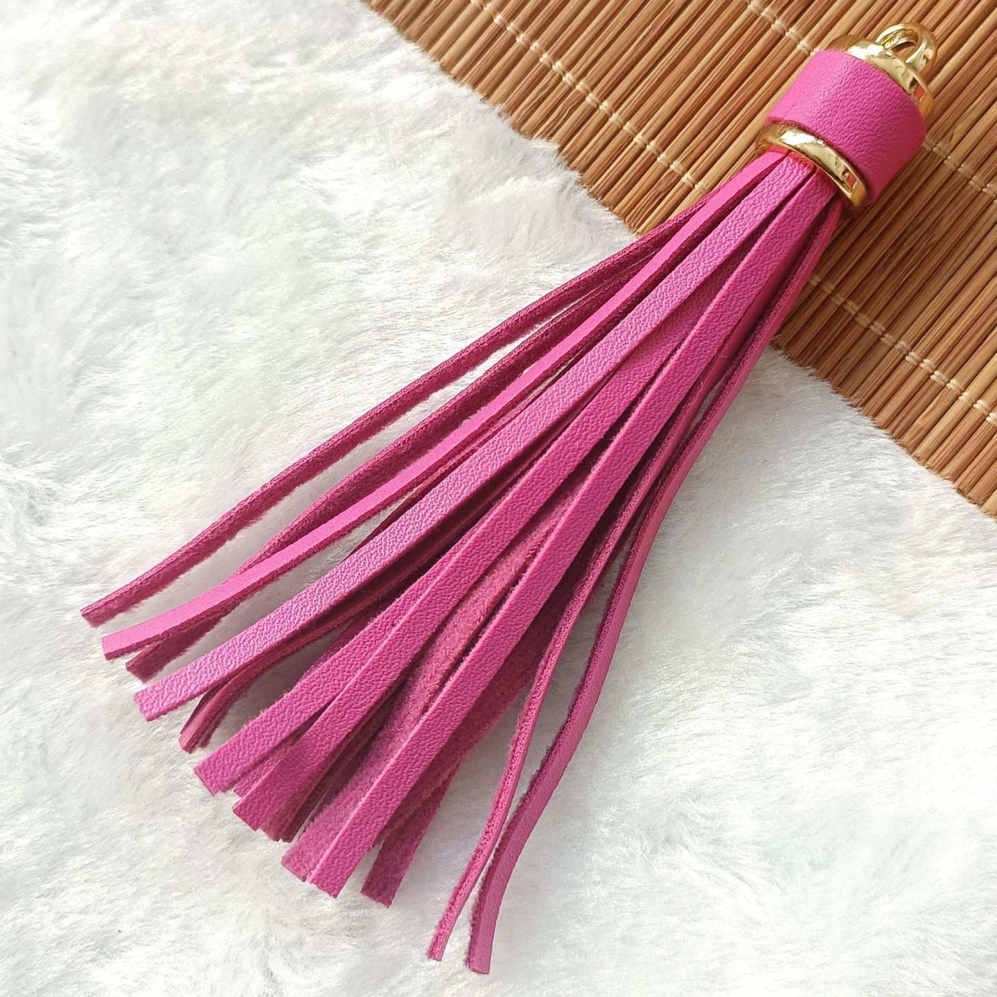 Solid Color Leather Tassels