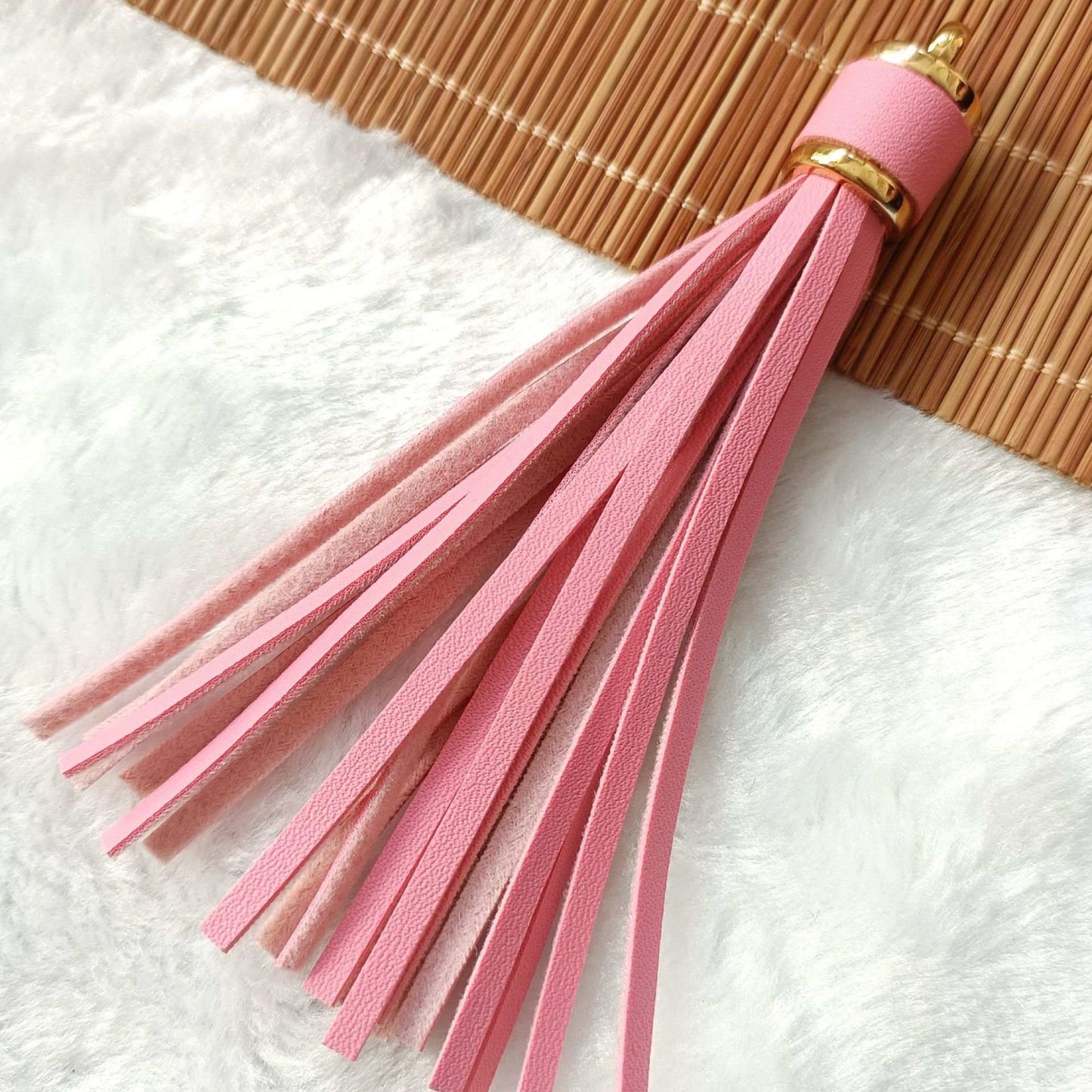 Solid Color Leather Tassels