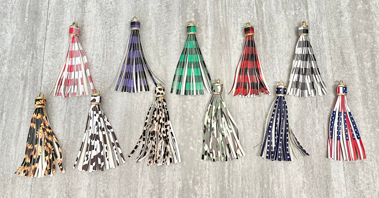 Printed Leather Tassels