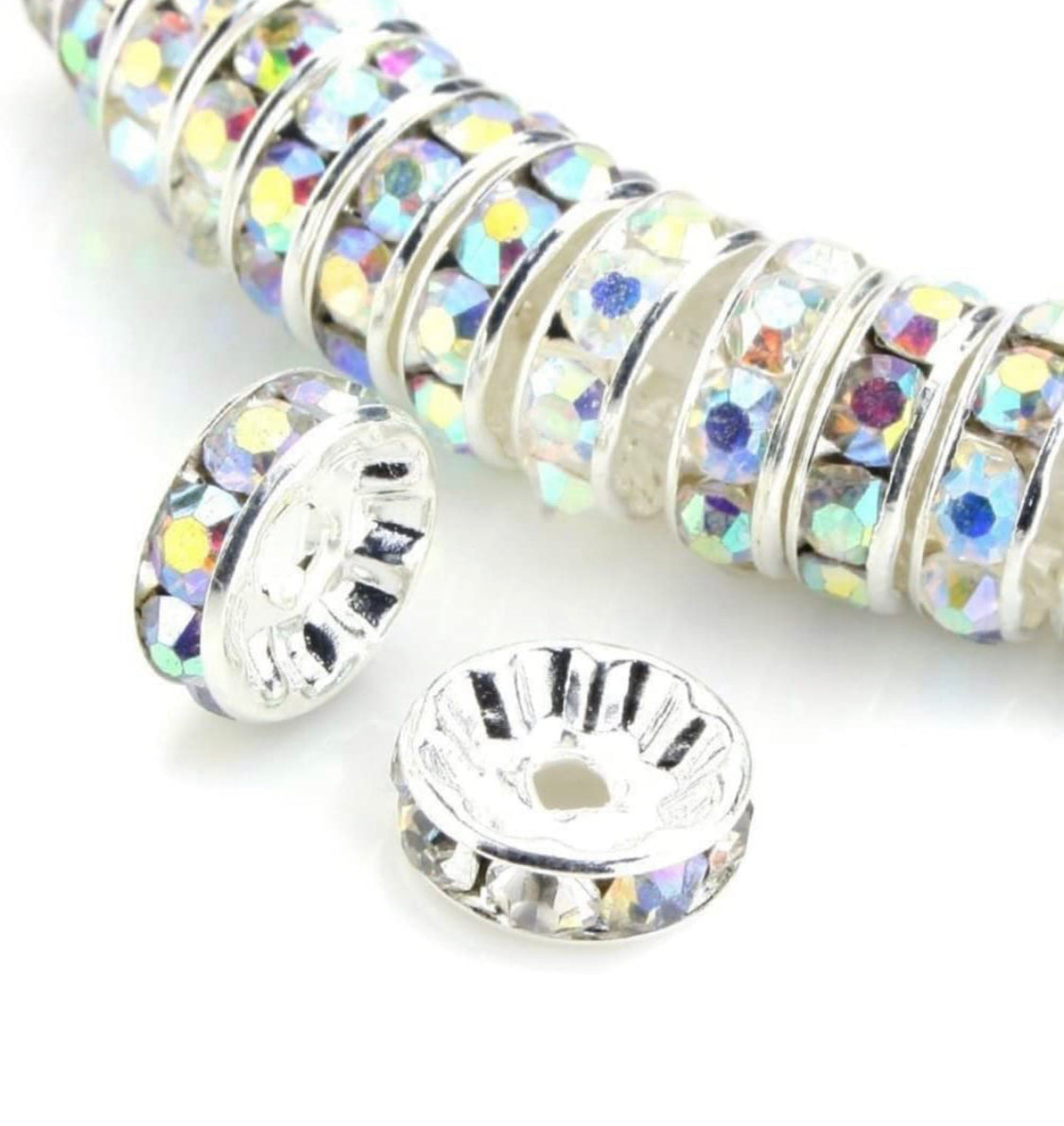 10mm Rhinestone Rondelles