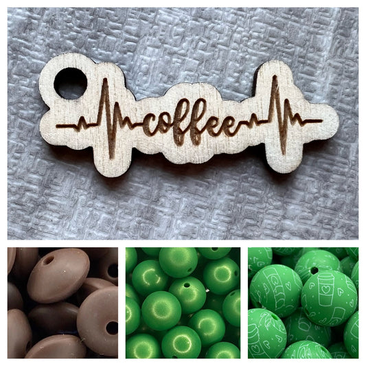 Coffee heartbeat keychain MUST ORDER 5