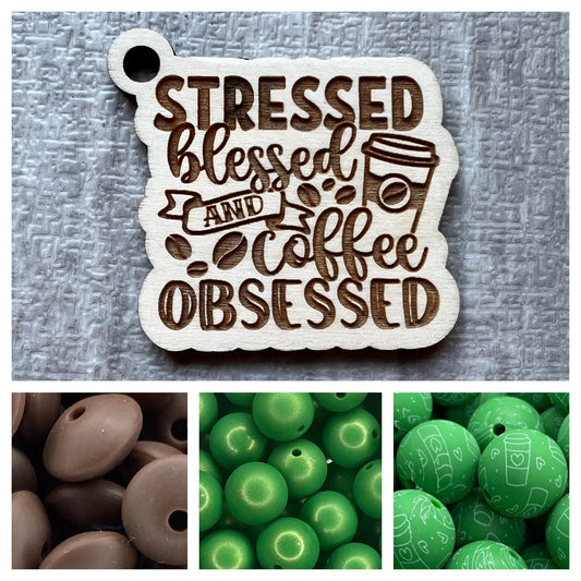 Coffee obsessed keychain MUST ORDER 3