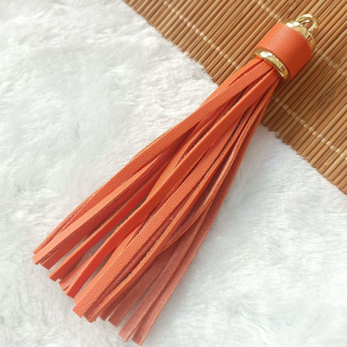 Solid Color Leather Tassels